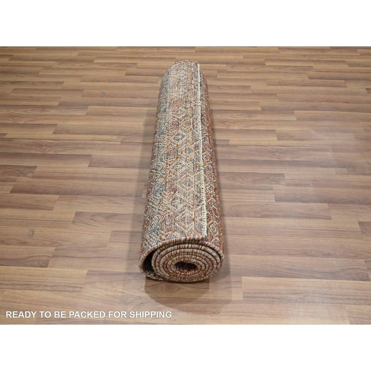 2'7"X10' Clay Red Hand Knotted Kohinoor Herat Design Soft Wool Runner Rug