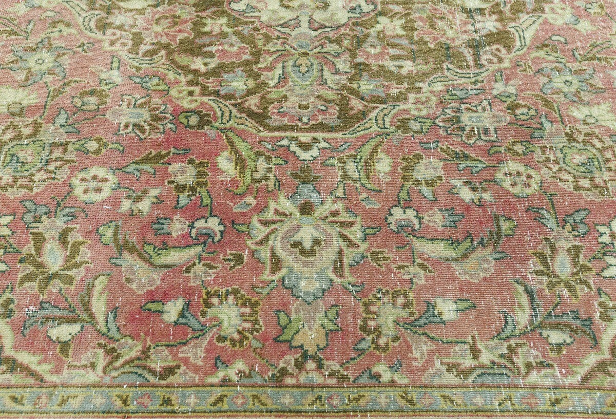 10X15 Antique Distressed Oriental Rug Muted
