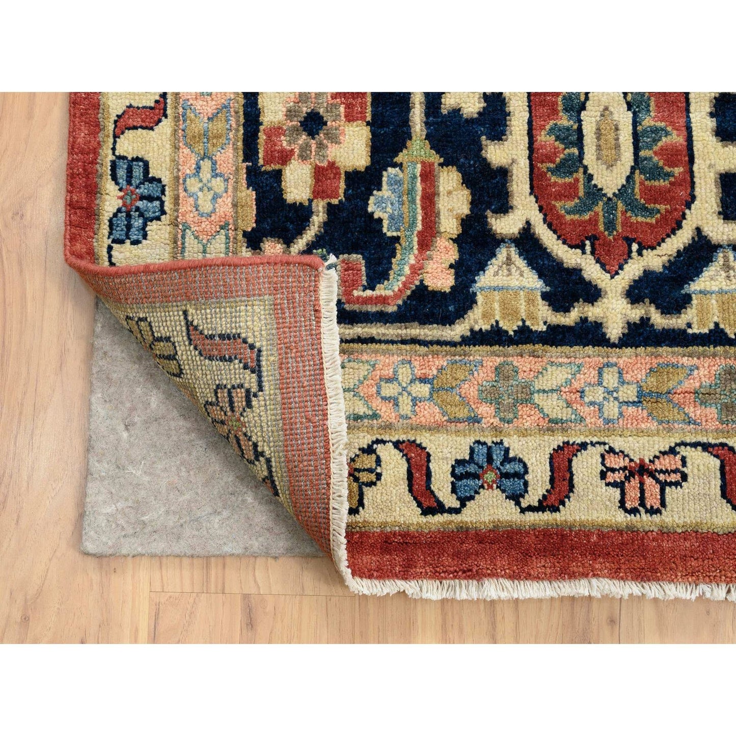 11'9"X17'10" Blue Pliable Wool Hand Knotted Heris Revival Oversized Rug