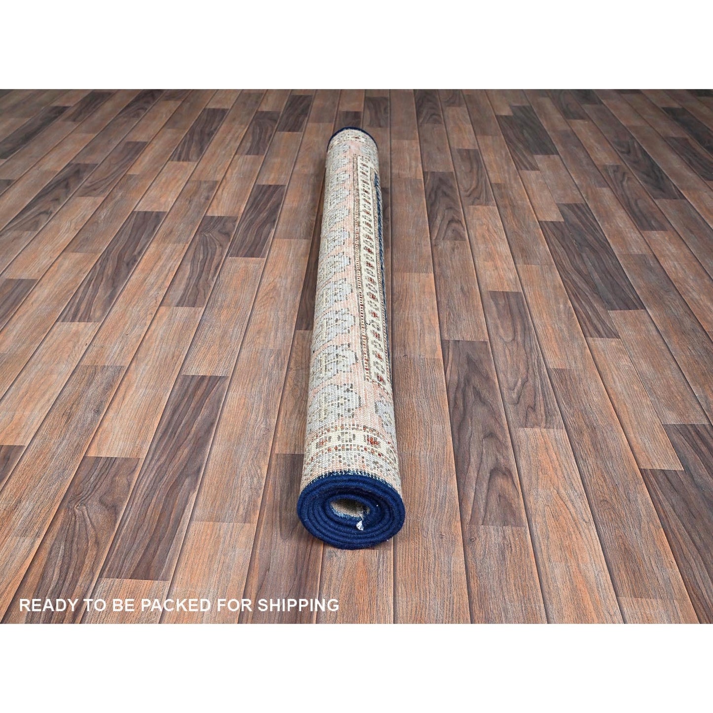 5'X6'10" Blue Anatolian Village Inspired Wool Hand Knotted Oriental Rug