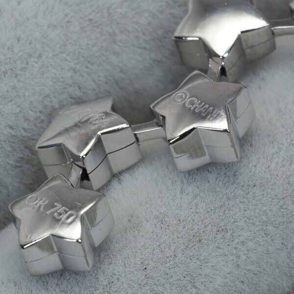Chanel Necklace Comet Diamond Star 18K 750 White Gold
