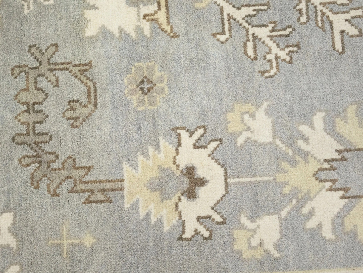 Handmade Floral Muted Colors Oushak Chobi
