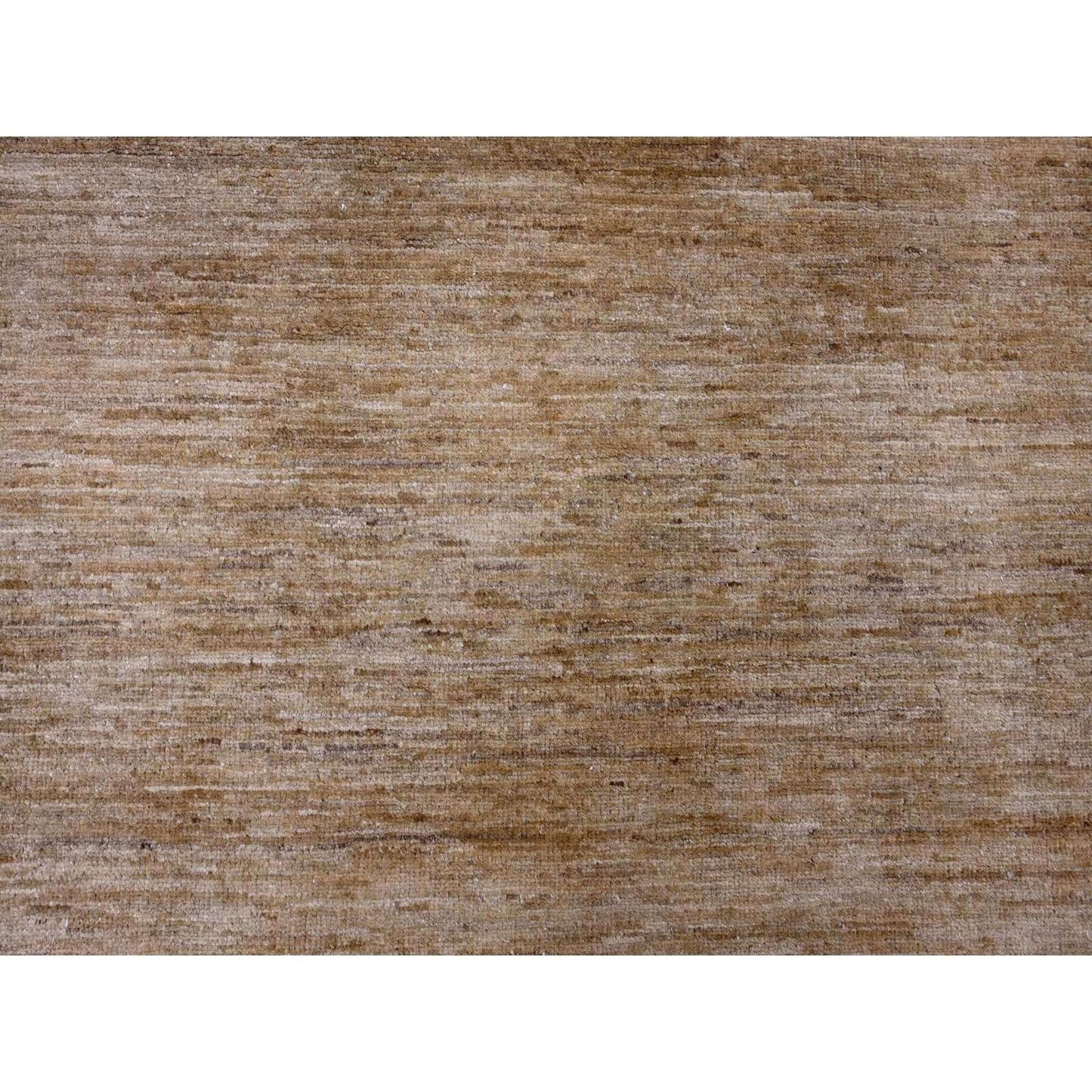 7'10"X9'5" Tawny Brown Plain Solid Pattern Ghazni Wool Hand Knotted Rug