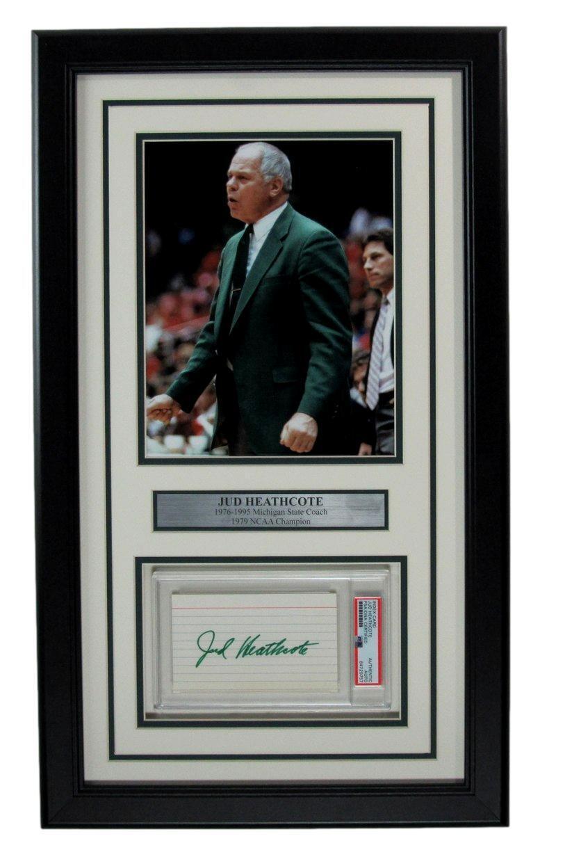 Jud Heathcote Autographed 3X5 Index Card W/ Photo