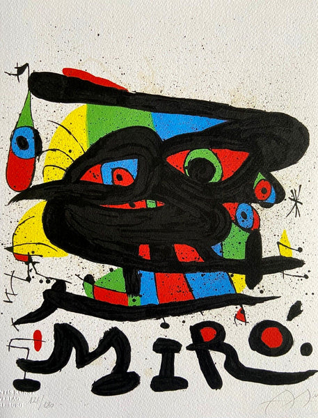 Joan Mir Lithograph Coa Signed Op Certified