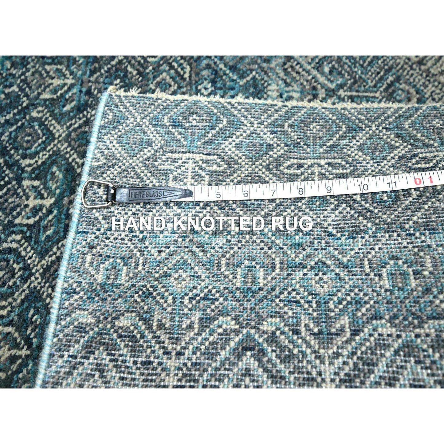 2'5"X7'7" Blue Kohinoor Herat Pattern Soft Wool Hand Knotted Runner Rug