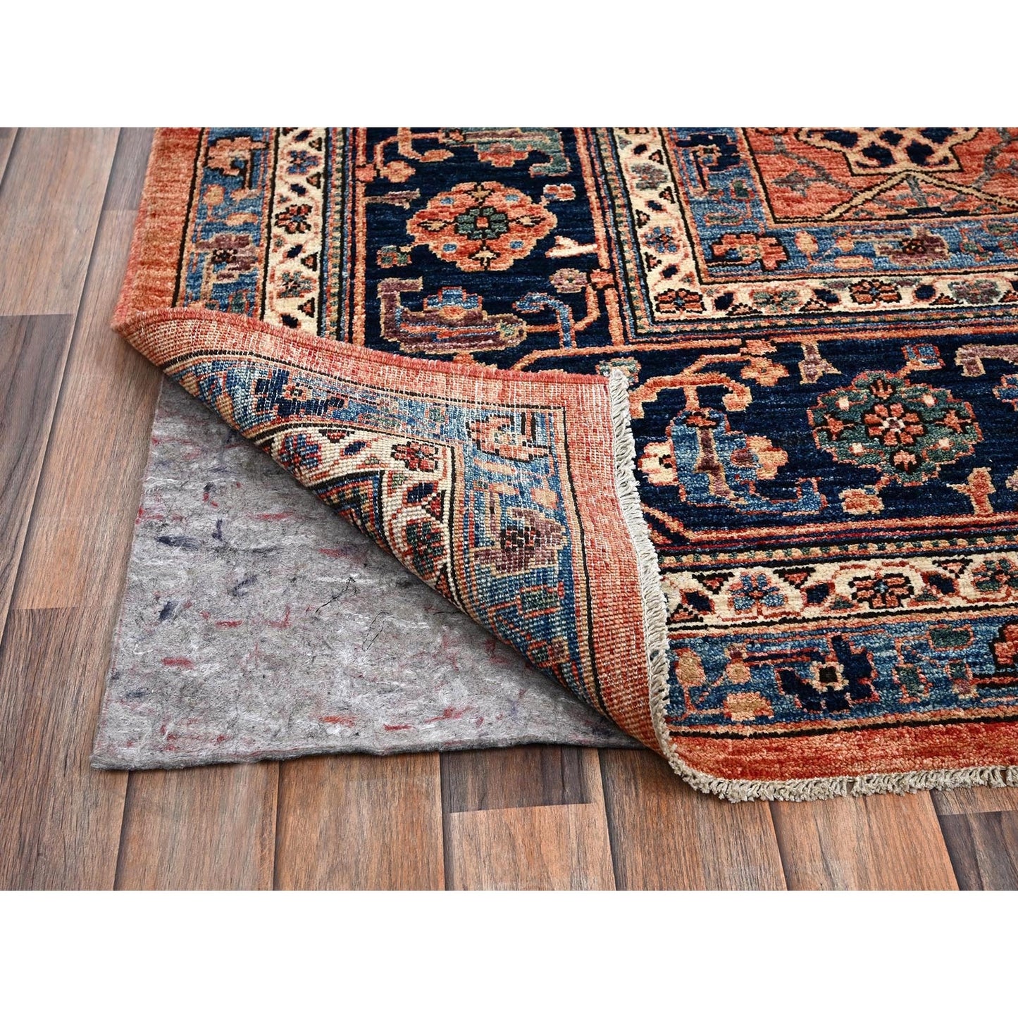 10'1"X13'10" Red Aryana Grade Bijar Garus Design All Wool Hand Knotted Rug