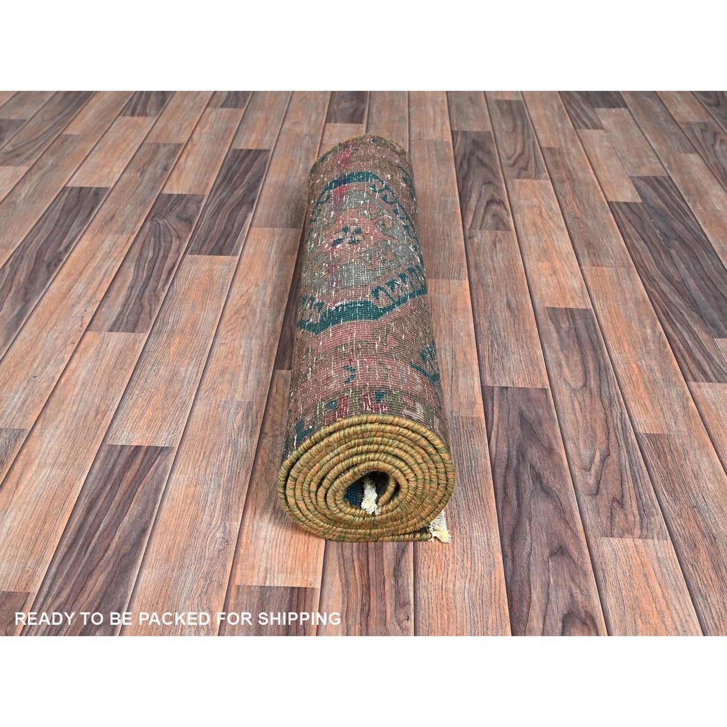 2'7"X9'10" Pink Overdyed Vintage Zoroastrian Hand Knotted Wool Runner Rug