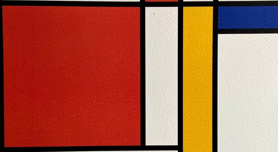 Piet Mondrian Lithograph Coa Signed Stamped