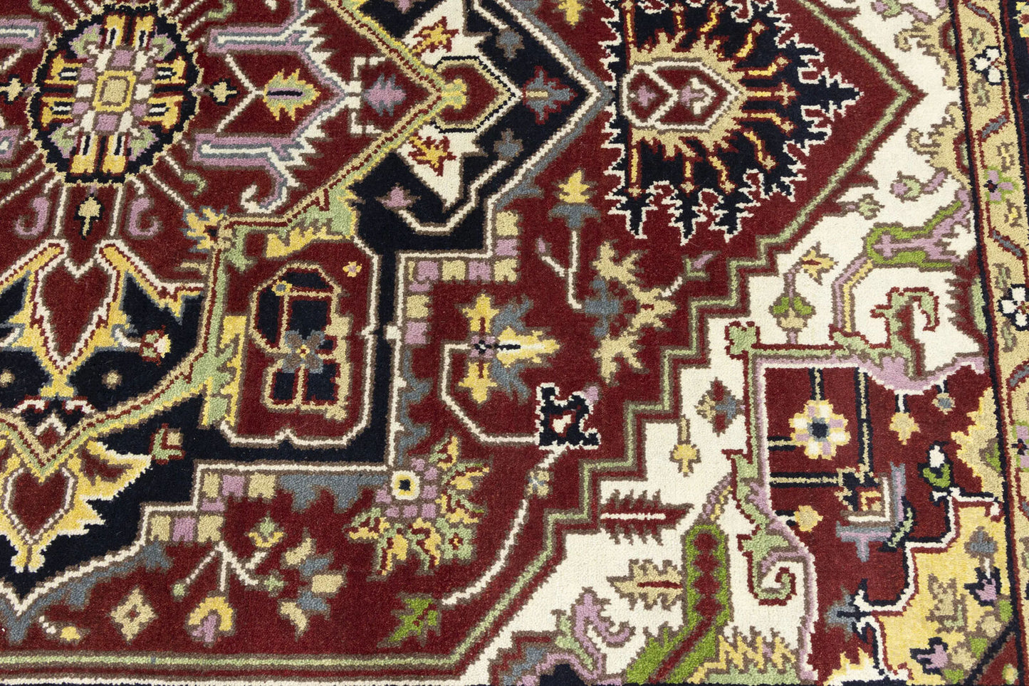 Heriz Serapi Oriental Rug Floral Style Large