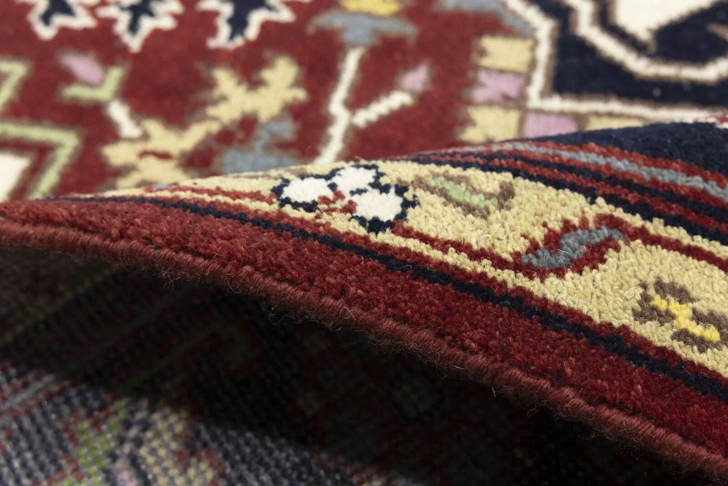 Heriz Serapi Oriental Rug Floral Style Large