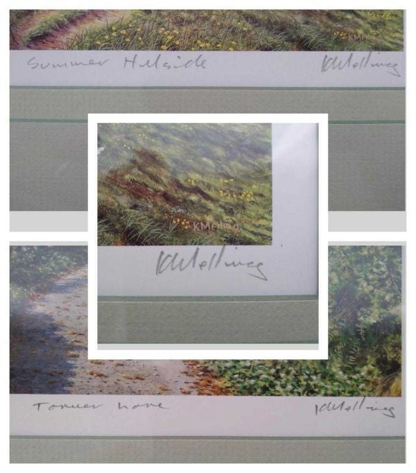 Keith Melling Signed Prints Summer Hillside & Toward Home Landscape Art