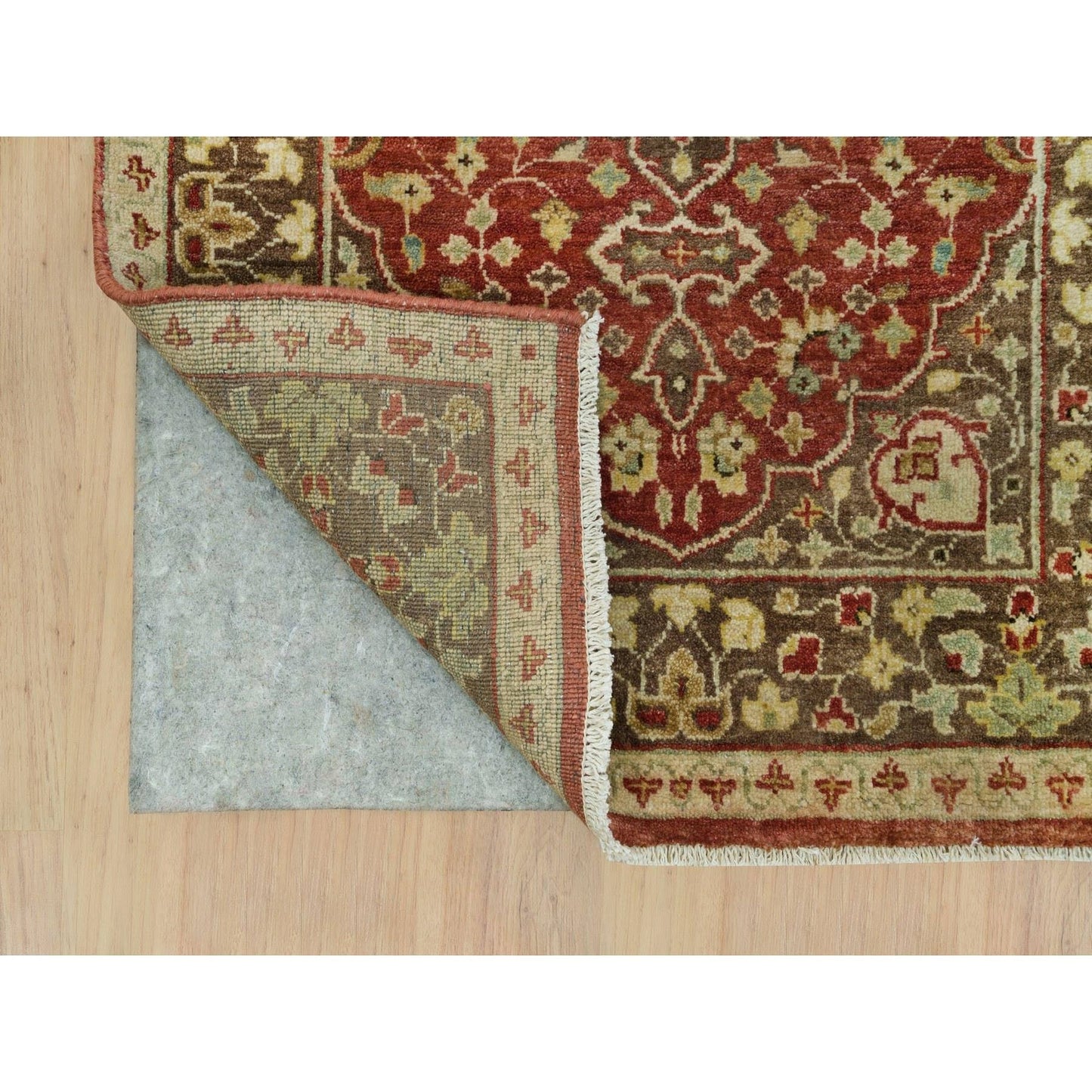 2'6"X10'1" Upsdell Red Haji Jalili Design Hand Knotted Wool Runner Rug