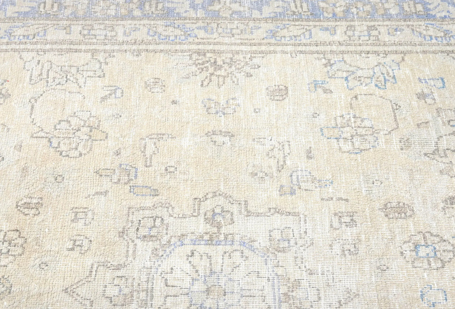 Handmade Antique Muted Distressed Oriental Rug