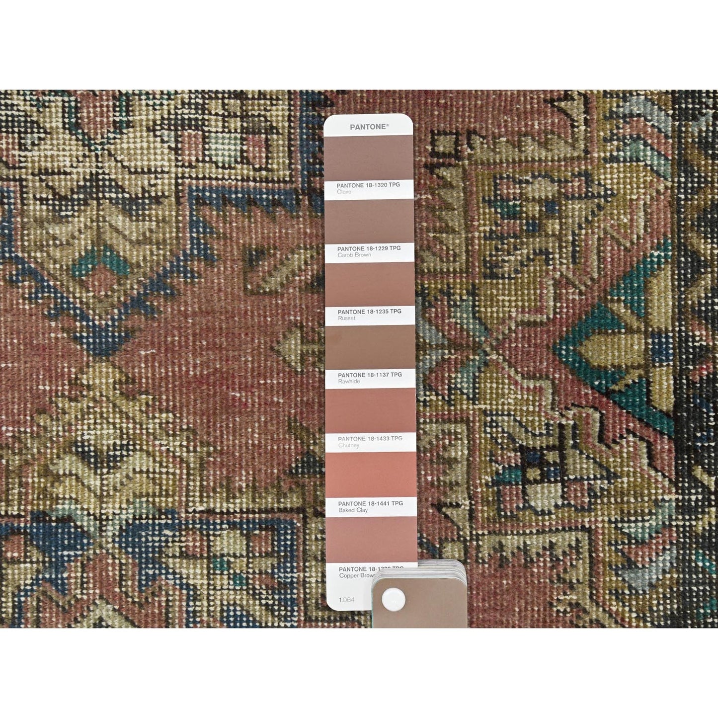 3'9"X12'8" Brown Hand Knotted Vintage Farsian Worn Wool Runner Rug