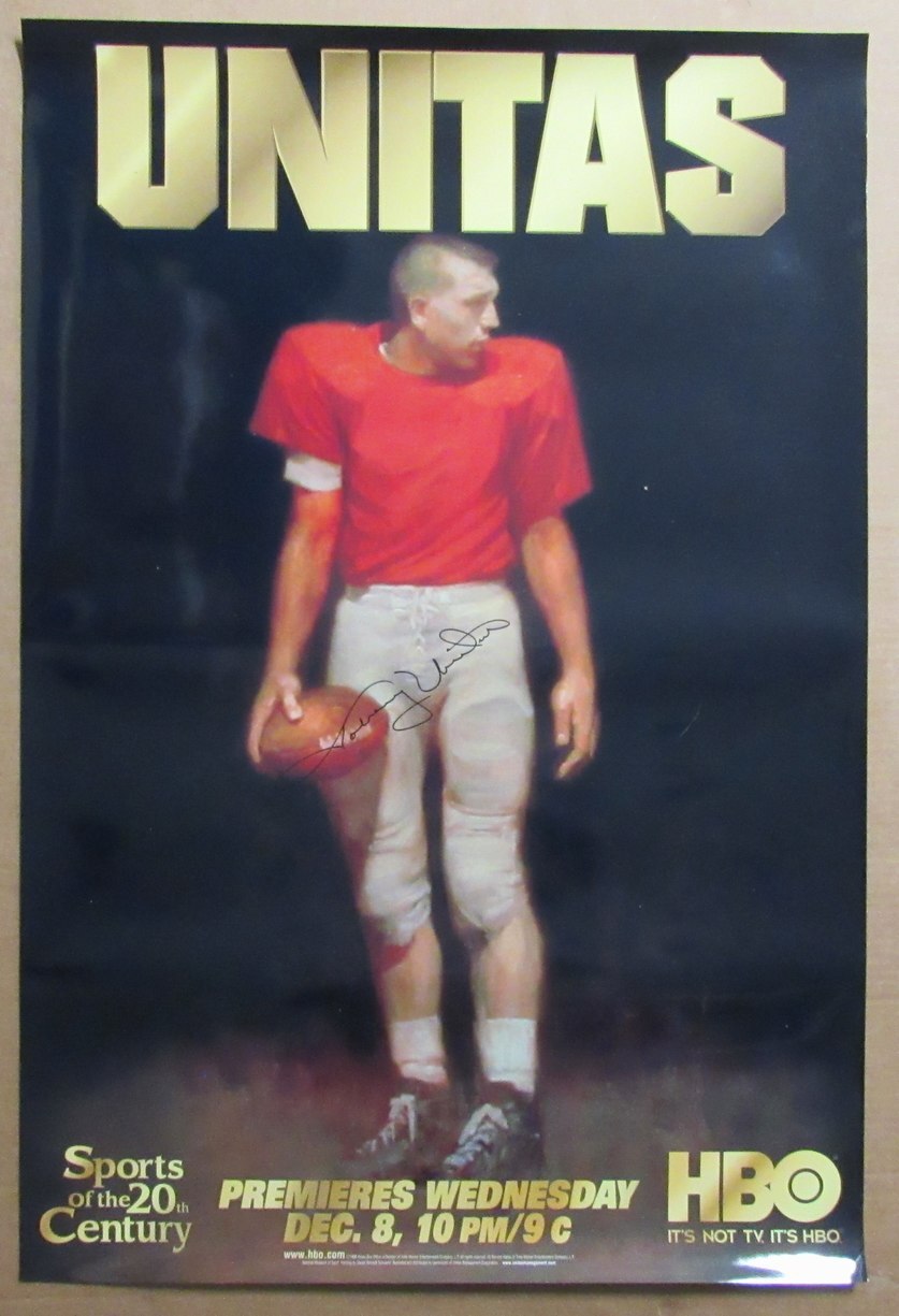 Johnny Unitas Signed/Autographed 27X40 "Unitas"