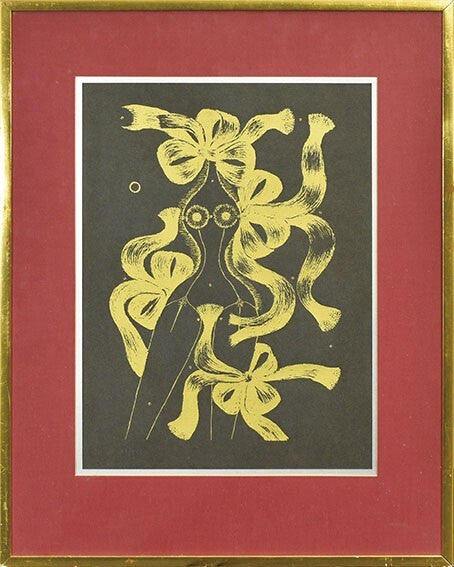 Max Walter Svanberg (Swedish Surrealist) Original Lithograph Print Framed