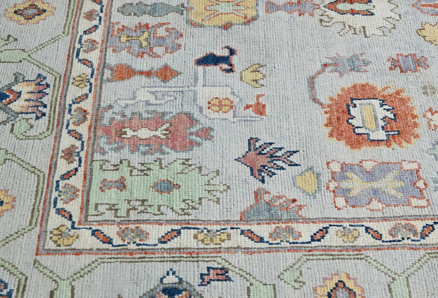 Handmade Kazak Pakistan Rug 5X7 Ft Gray Floral