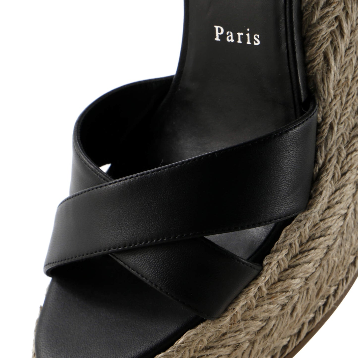 Christian Louboutin Women'S Mariza Zeppa Espadrille Wedge Sandals Leather 130