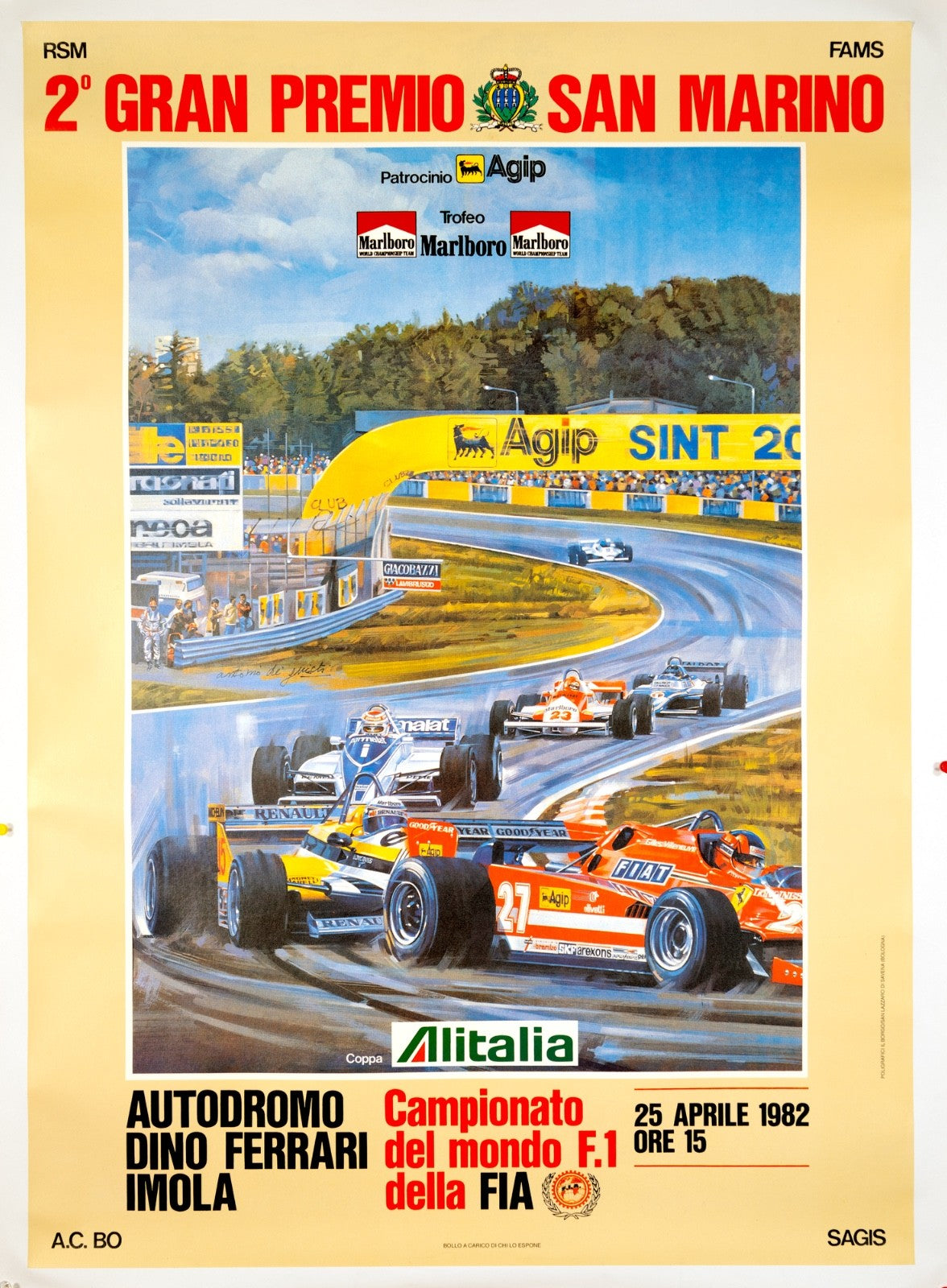 Imola Michael Turner Motorsport - 1982 San Marino Grand Prix Poster