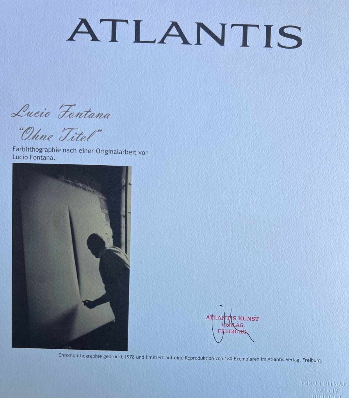 Lucio Fontana Lithograph 1978
