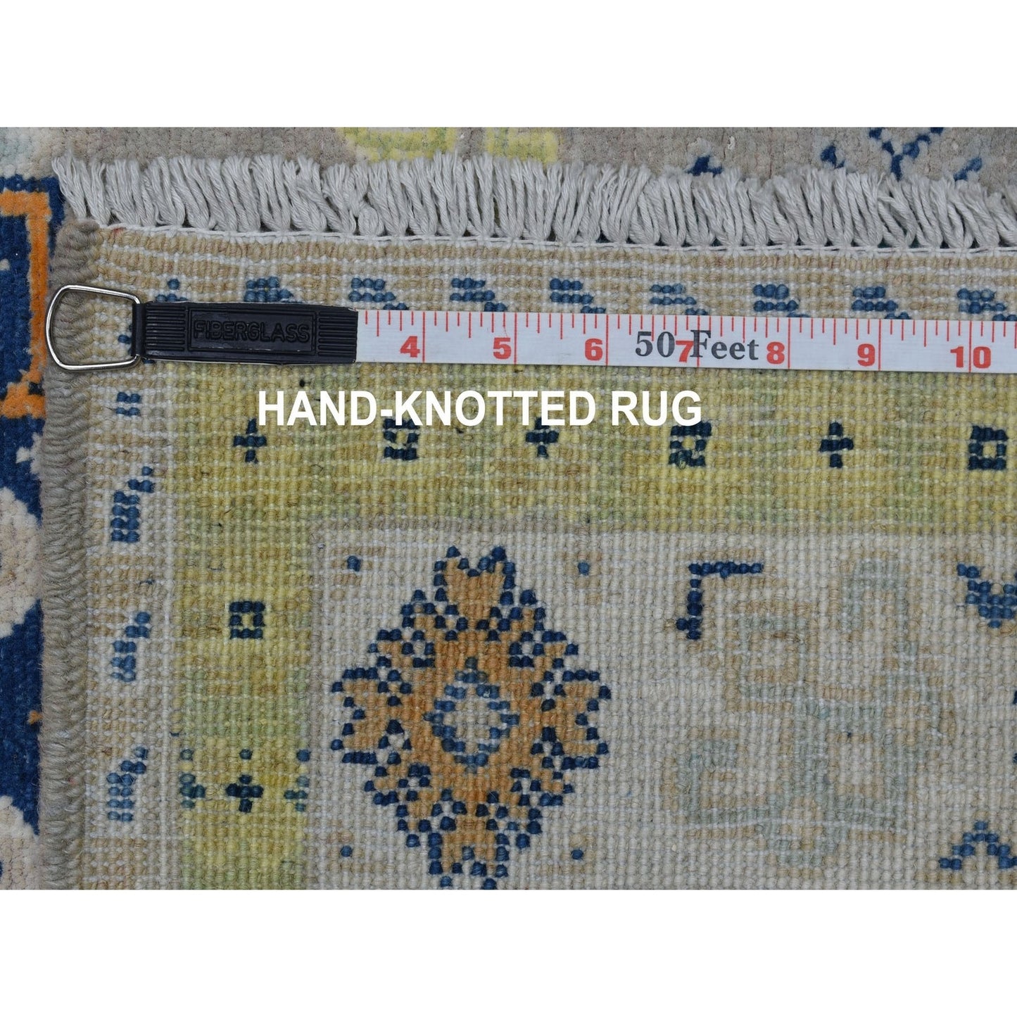 3'3"X5' Colorful Gray Fusion Kazak Pure Wool Hand Knotted Oriental Rug