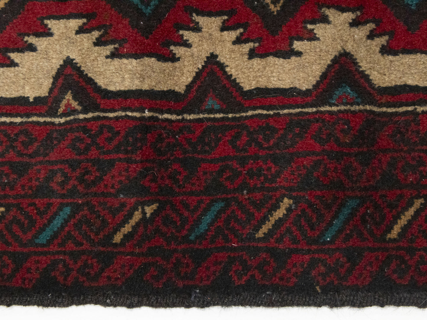 Vintage Hand-Knotted Oriental Rug 4X6 Ft Tribal
