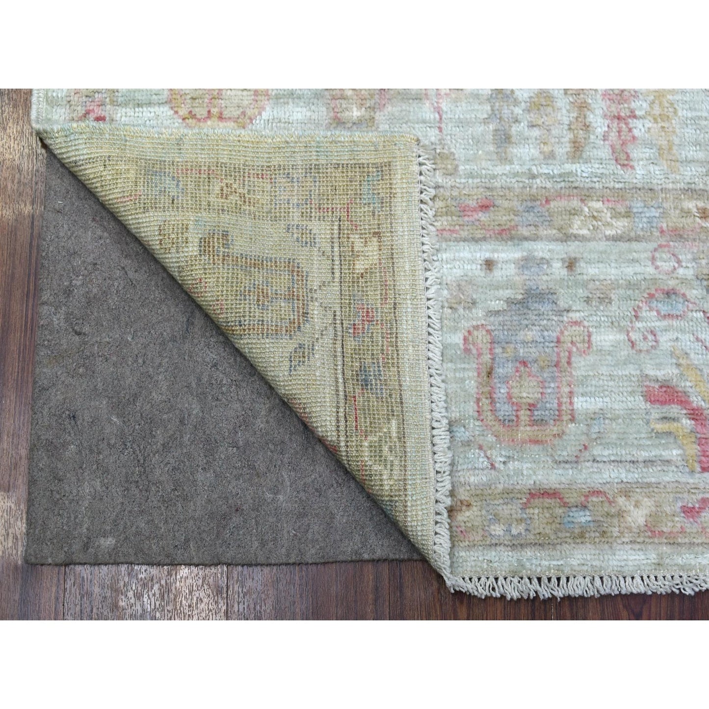 5'10"X8'9" Angora Oushak With Extremely Durable Hand Knotted Green Rug