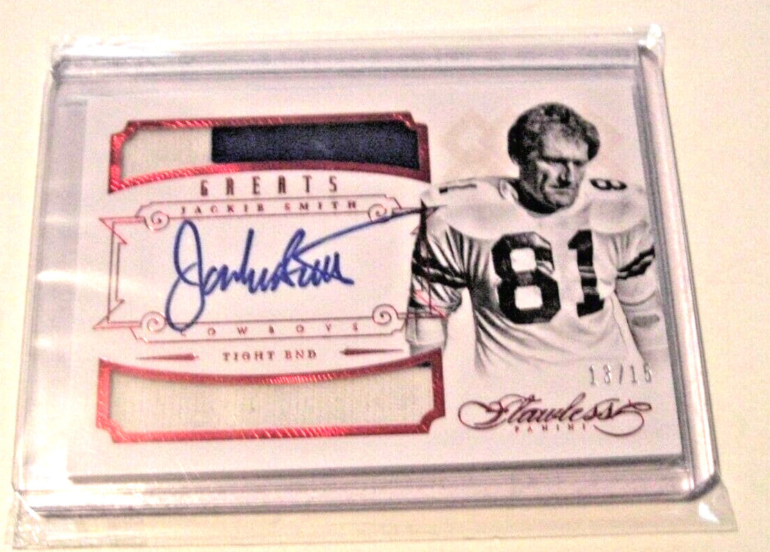 Jackie Smith 2014 Flawless Greats Game Used Dual