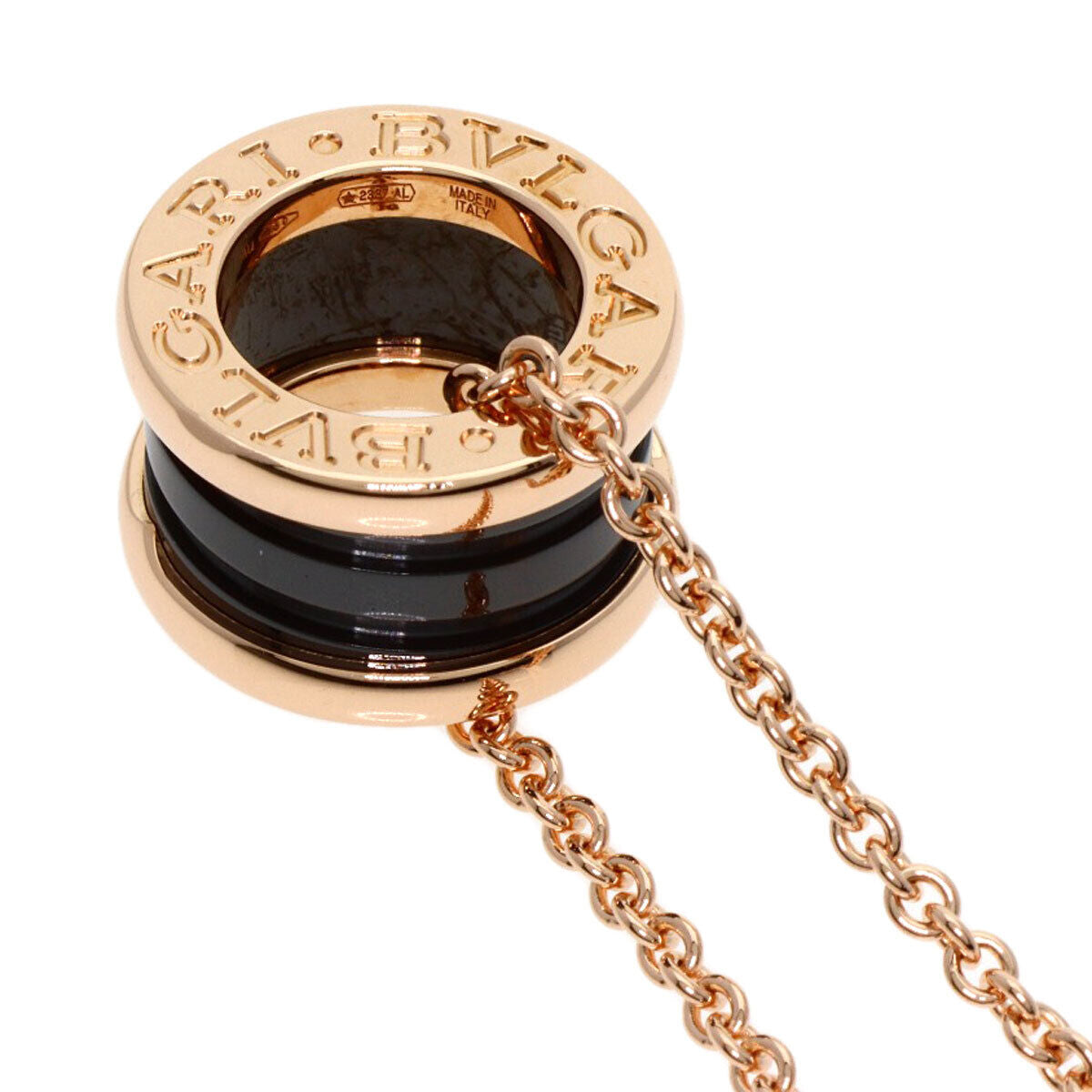BVLGARI Necklace B.zero1 Black Ceramic K18 Pink