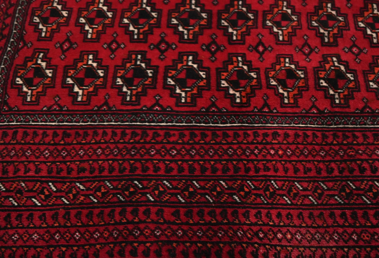 Hand-Knotted Vintage Style Tribal Geometric
