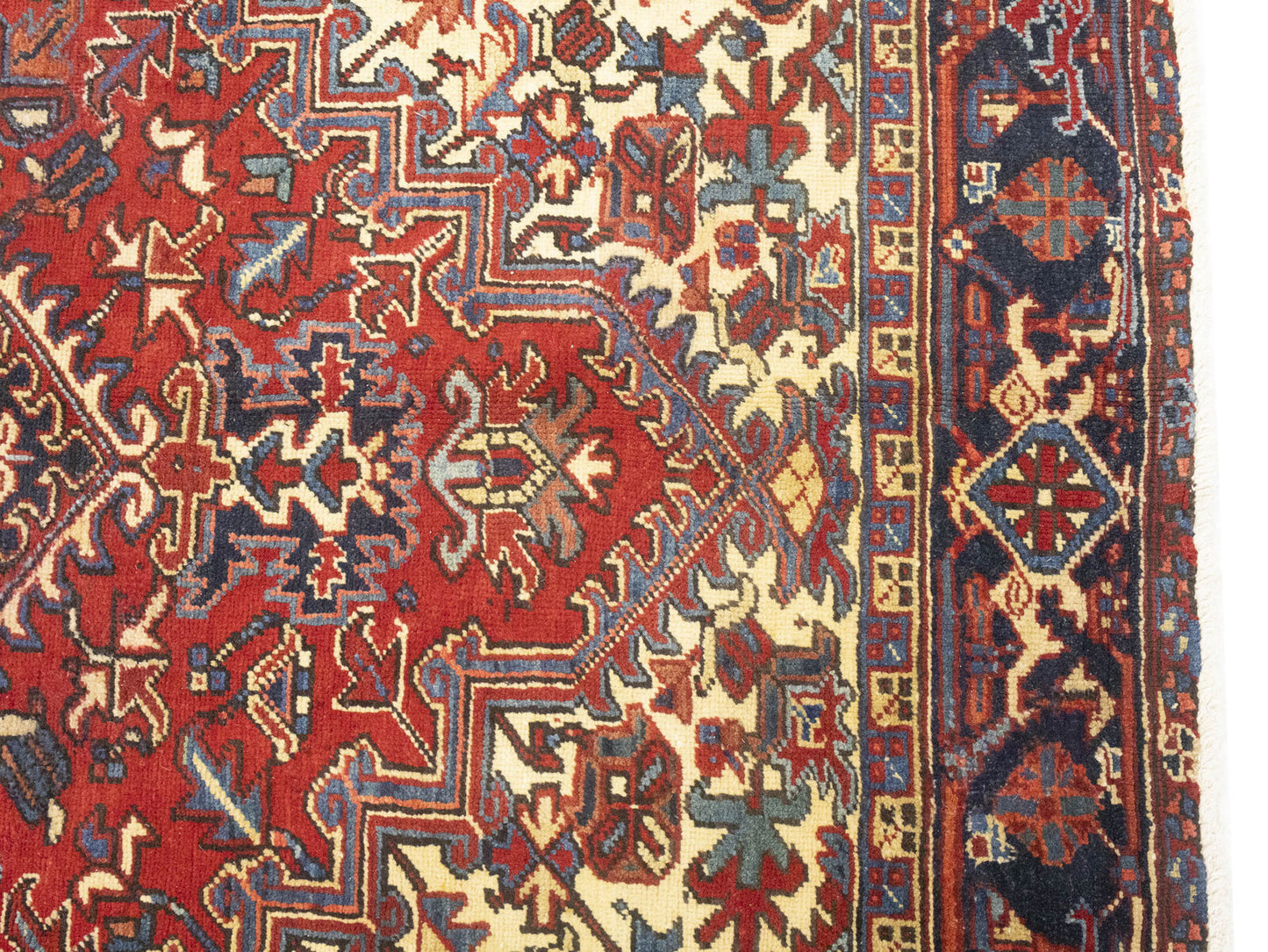 8X11 Ft Handmade Vintage Oriental Rug Red Floral