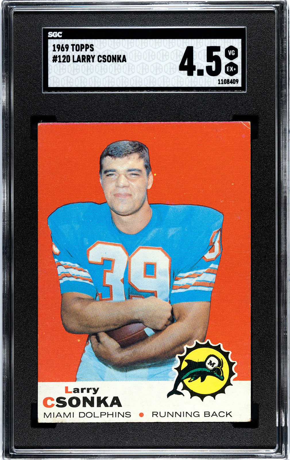 Larry Csonka 1969 Topps #120 Sgc 4.5