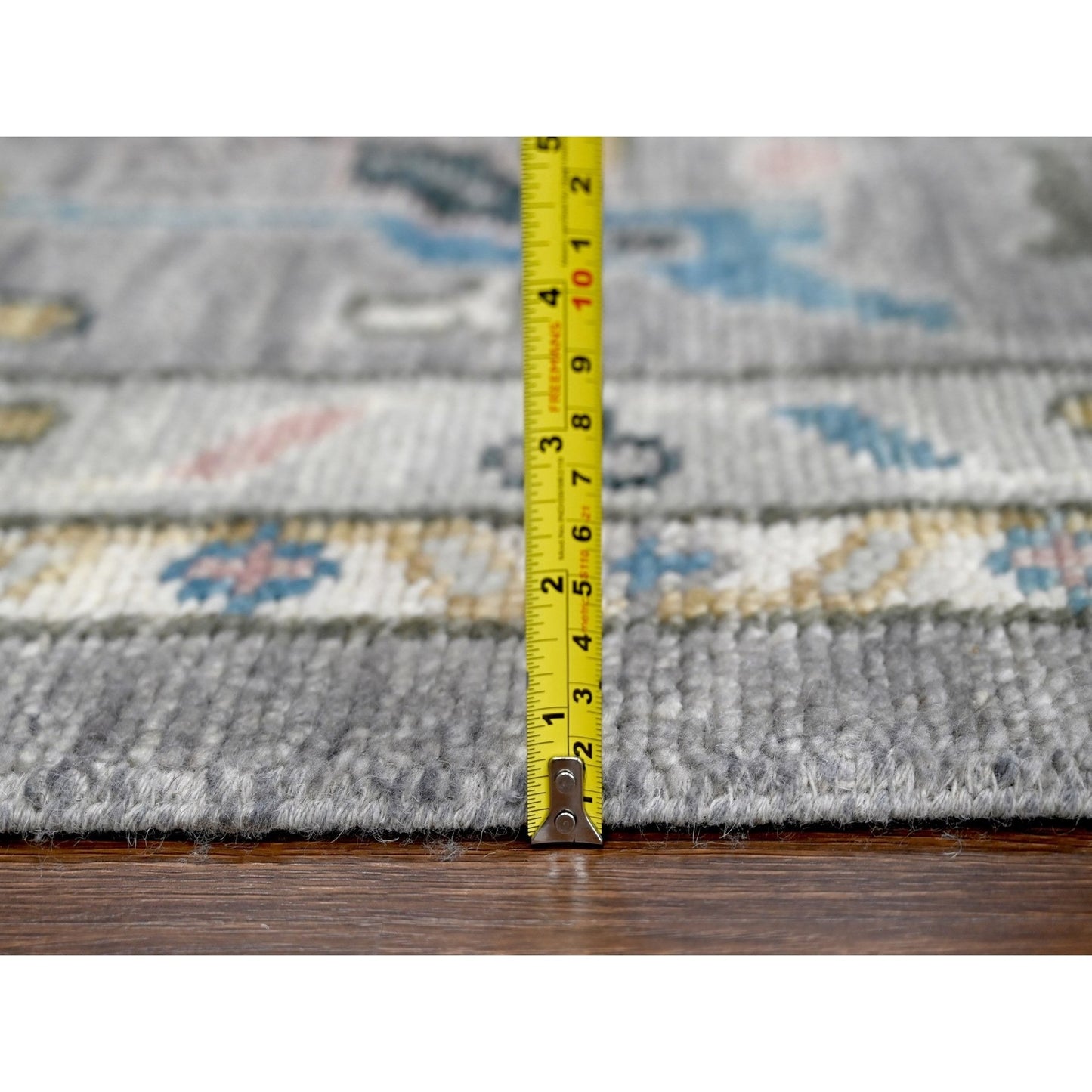 12'X17'10" Light Gray Oushak Wool Hand Knotted Oversize Oriental Rug