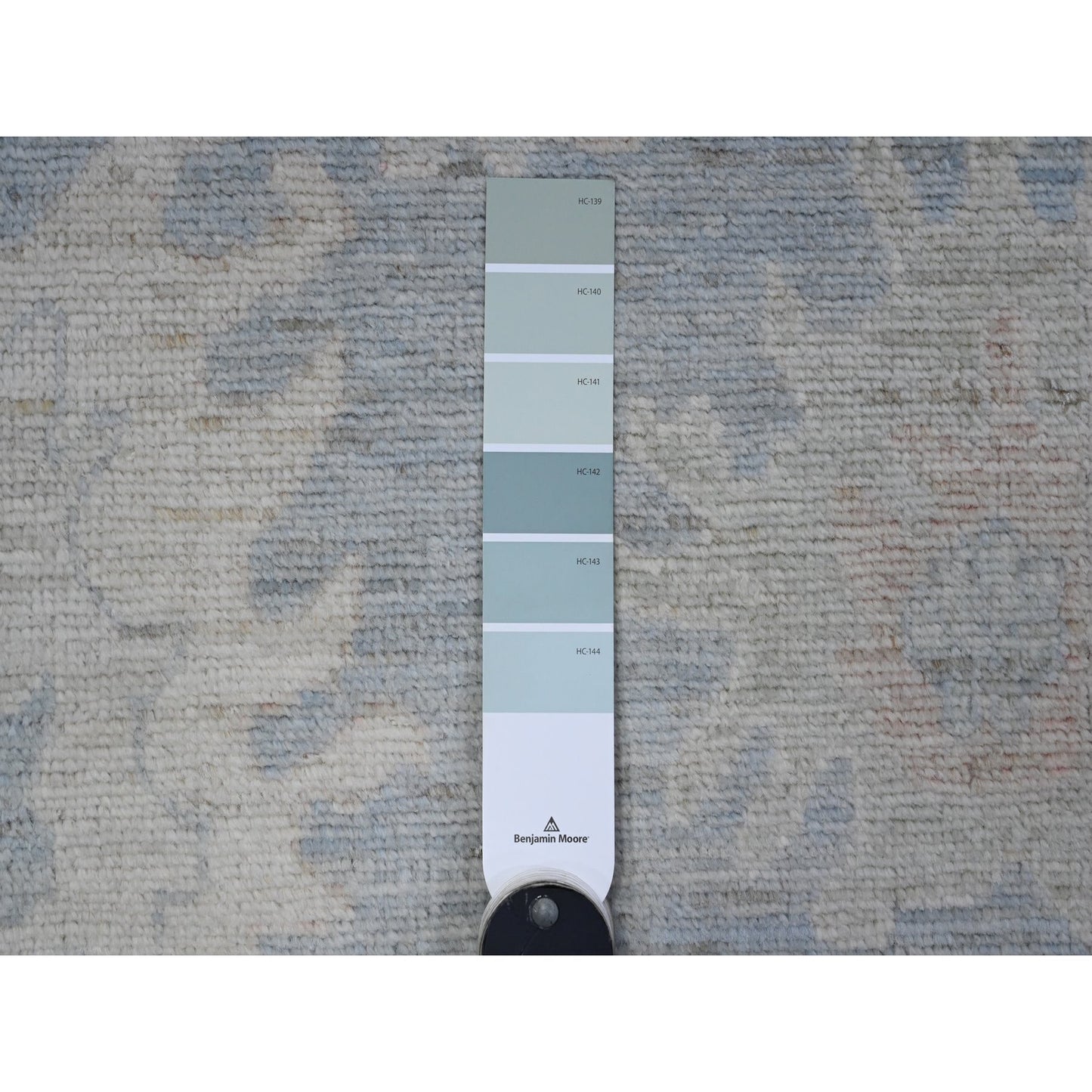2'9"X15'4" Riviera Blue Afghan Angora Oushak Xl Runner Oriental Rug