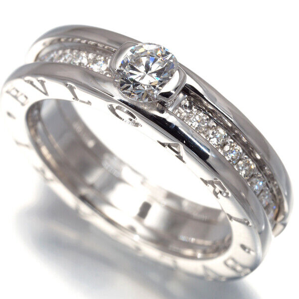 Bvlgari Ring B-Zero1 Solitaire Diamond 0.31Ct Eu50 18K 750 White Gold