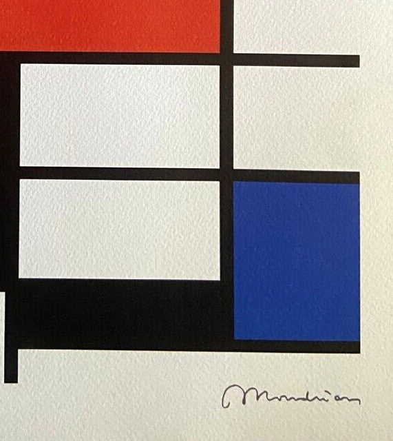 Piet Mondrian Lithograph Coa Certified Numbered