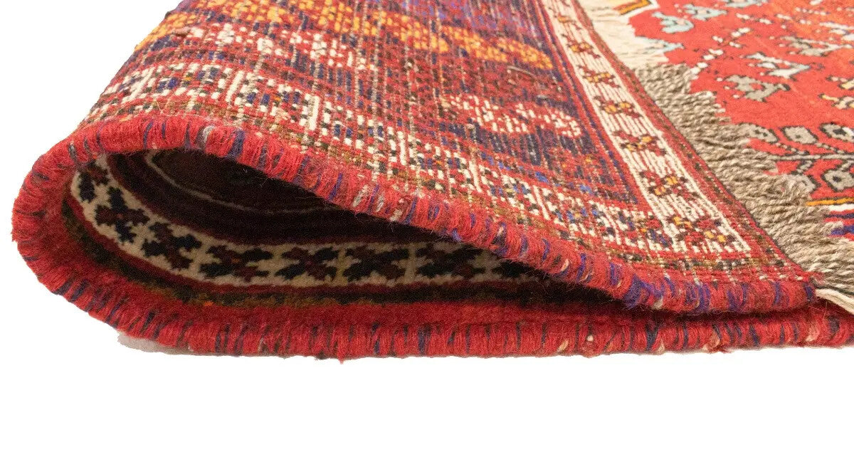 Hand-Knotted Tribal Small Rug Farmho Oriental