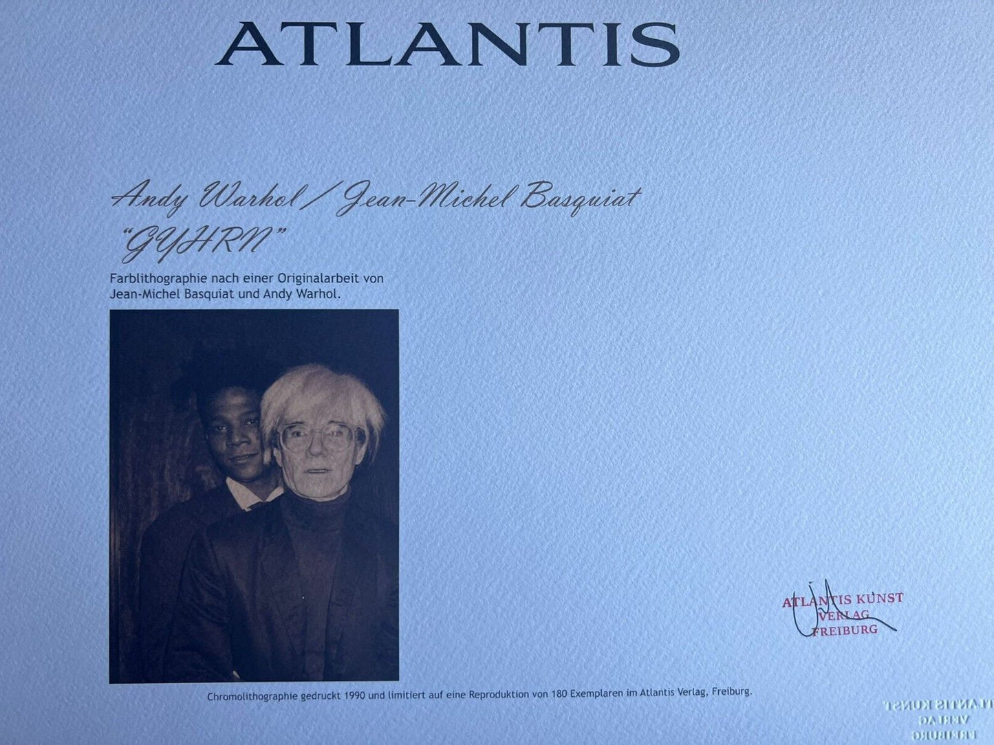 Andy Warhol X Jean-Michel Basquiat Lithograph ( Signed Coa) Numbered