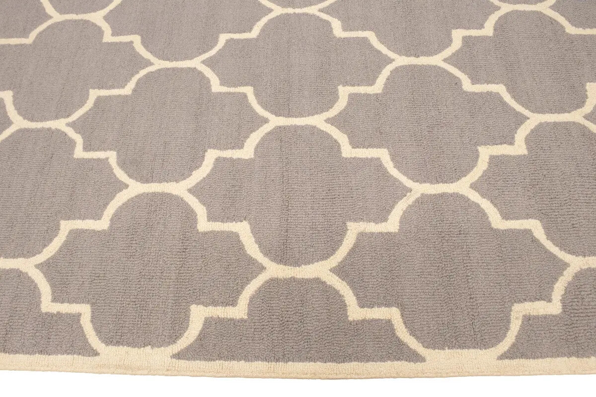 5x8 Hand-Tufted Wool Rug with Trellis Design - Modern Home Decor Carpet