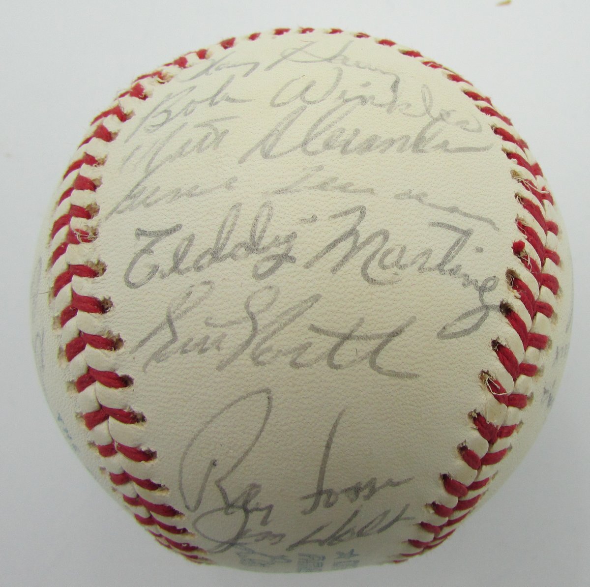 1975 Oakland A'S Team Signed By 26 Oal Baseball