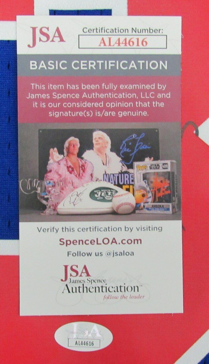 Allen Iverson Hof Autographed Royal Mitchell &