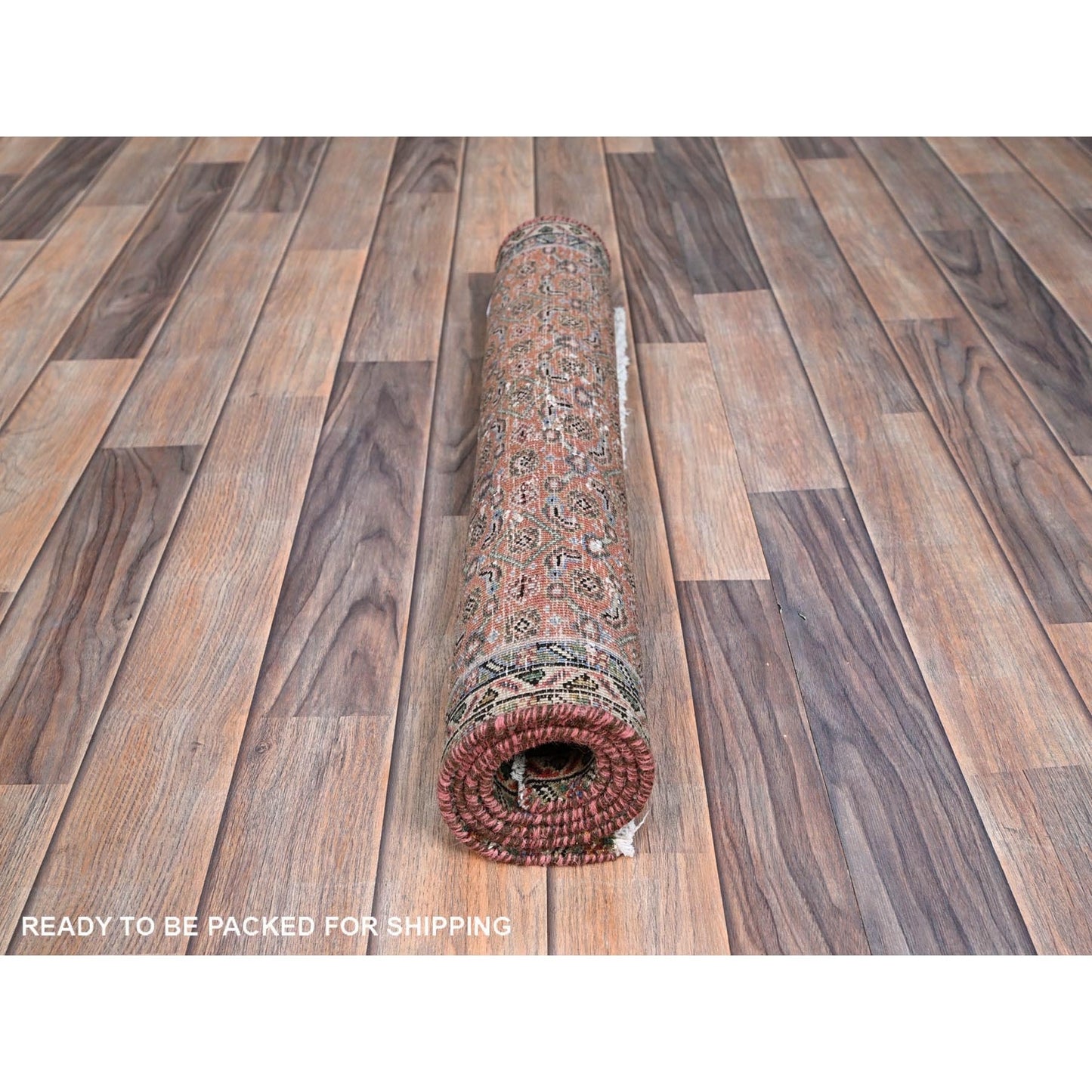 2'5"X3'8" Brown Hand Knotted Vintage North West Zoroastrian Fragment Rug