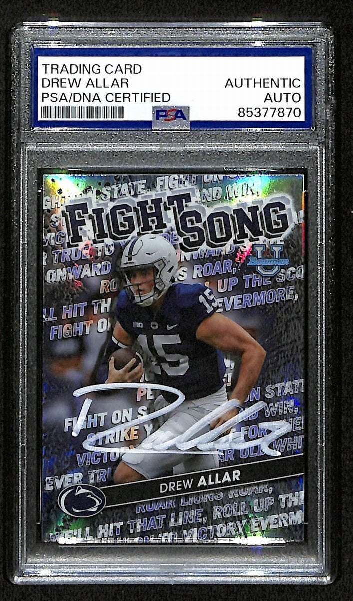 Drew Allar Penn State Signed/Auto 2022 Bowman U Chrome Card #59 Psa/Dna 193572