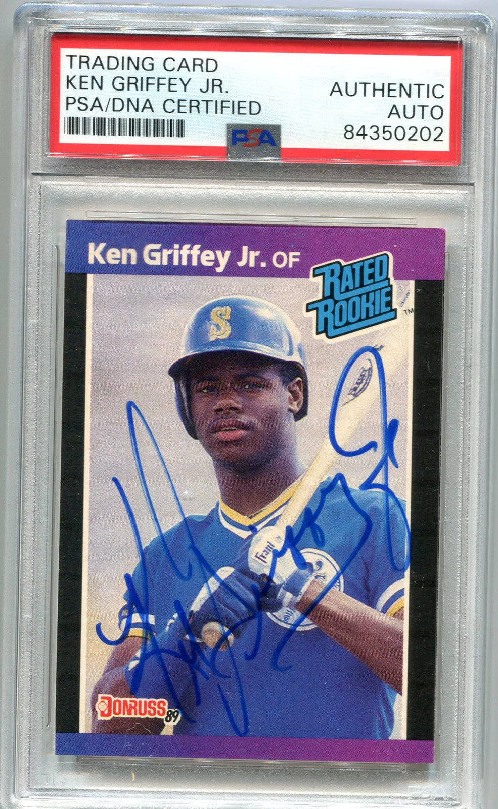 Ken Griffey Jr. 1989 Donruss Rated Rookie #33 (Psa Authentic) Card