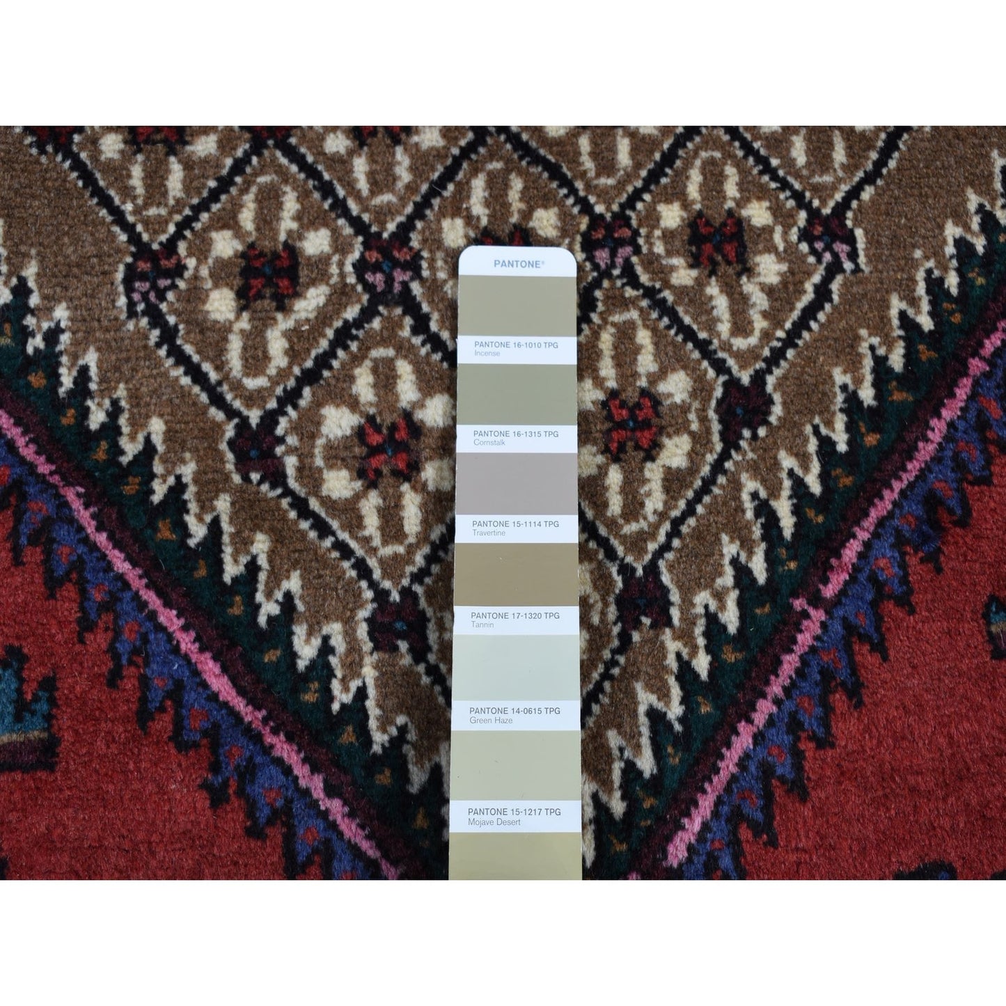 4'1"X6'9" Taupe Gray New Zoroastrian Serrib Hand Knotted 100% Wool Rug