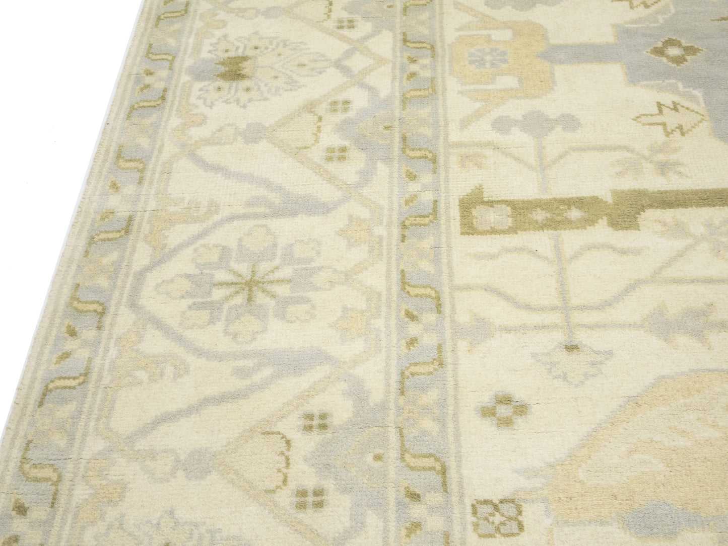 Handmade Extra Large Oushak Oriental Rug Muted