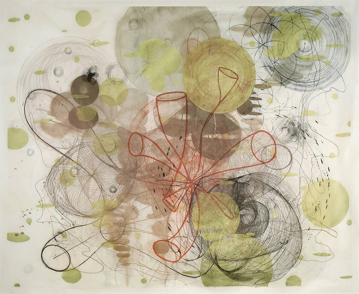 Judy Pfaff Original Lithograph Paper Signed