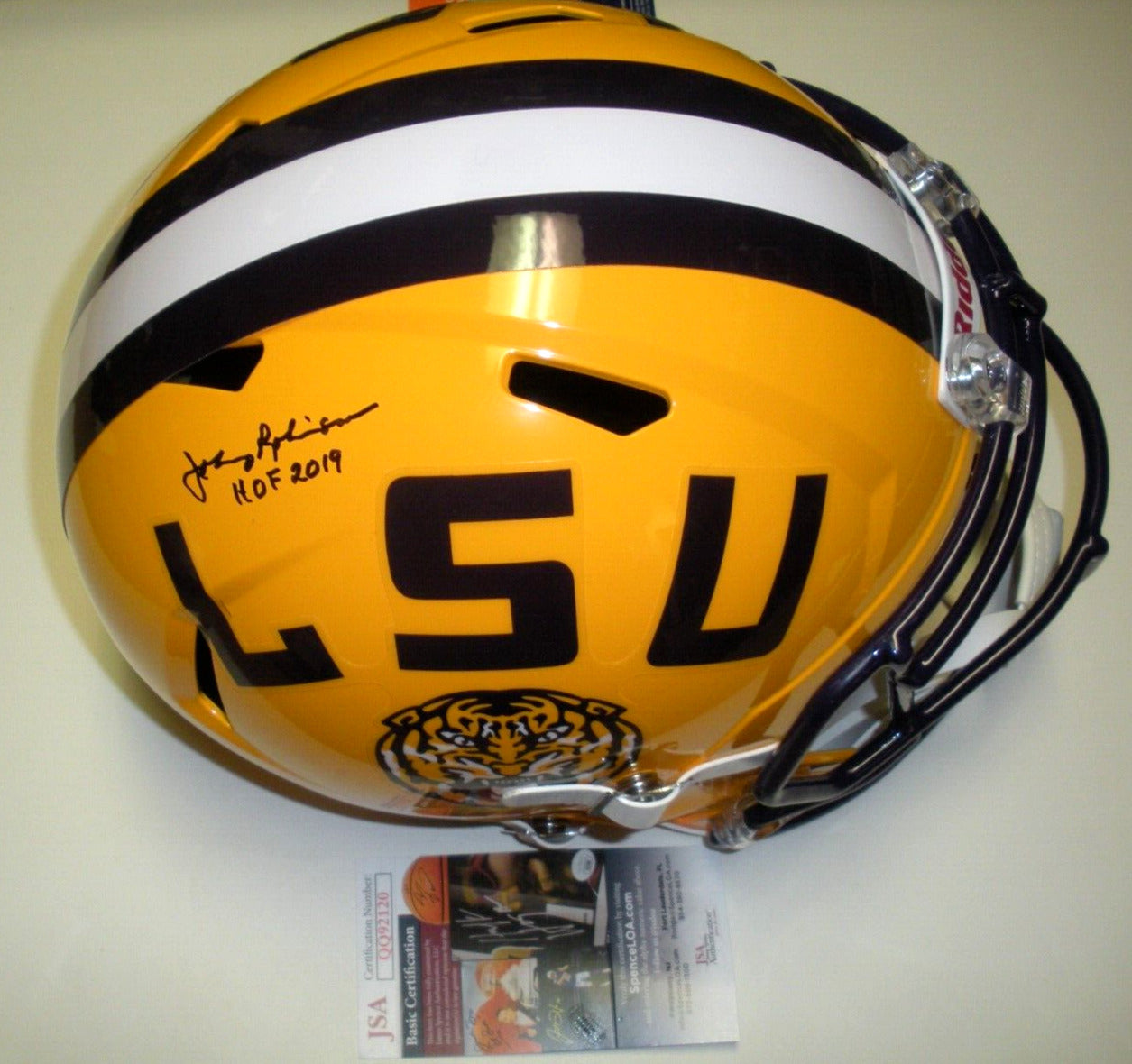 Johnny Robinson Lsu Tigers Hof 19 Last 1 Jsa/Coa
