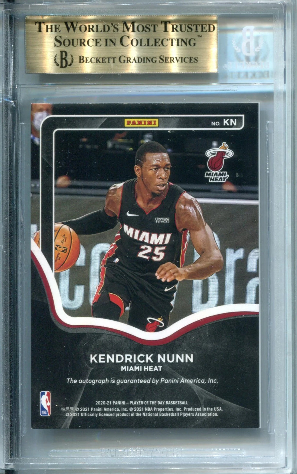 Kendrick Nunn 2020-21 Panini Player Of The Day Card (Bvg)